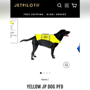 Jet Pilot Yellow Dog Floatation Safety Lake Life Boating Water Vest Medium